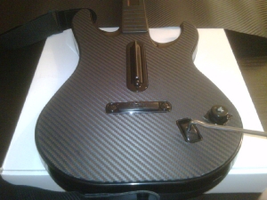 Guitar Hero guitar with 3M carbon fiber vinyl