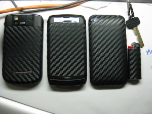 Cell phones and lighter wrapped in 3M DI-NOC