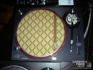 Technics 1200 MK2 turntable with 3M carbon fiber DI-NOC film