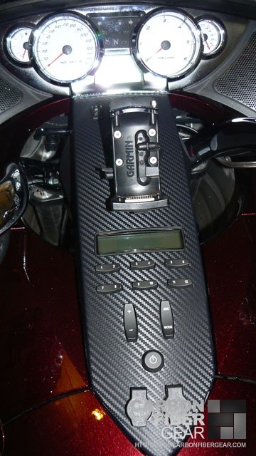 2009 Victory Vision motorcycle wrapped with 3M carbon fiber vinyl