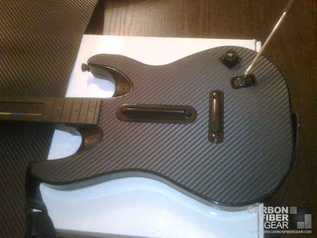 Guitar Hero guitar with 3M carbon fiber vinyl