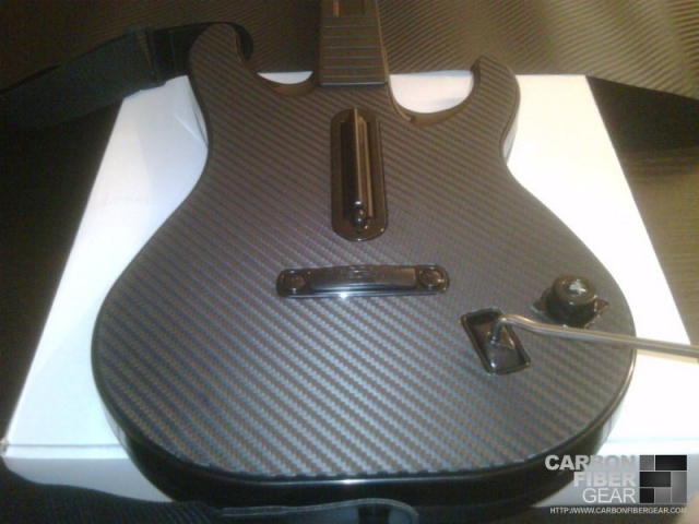 Guitar Hero guitar with 3M carbon fiber vinyl