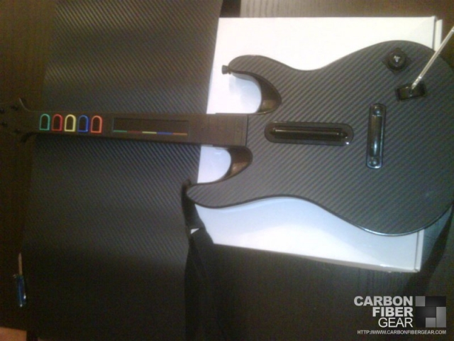 Guitar Hero guitar with 3M carbon fiber vinyl