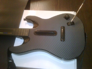 Guitar Hero guitar with 3M carbon fiber vinyl