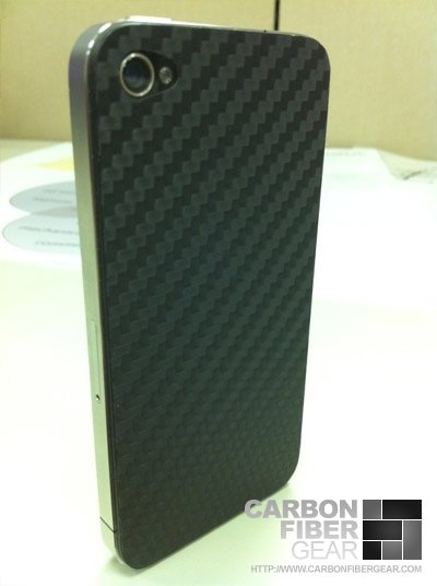 iPhone 4 wrapped in 3M carbon fiber DI-NOC vinyl