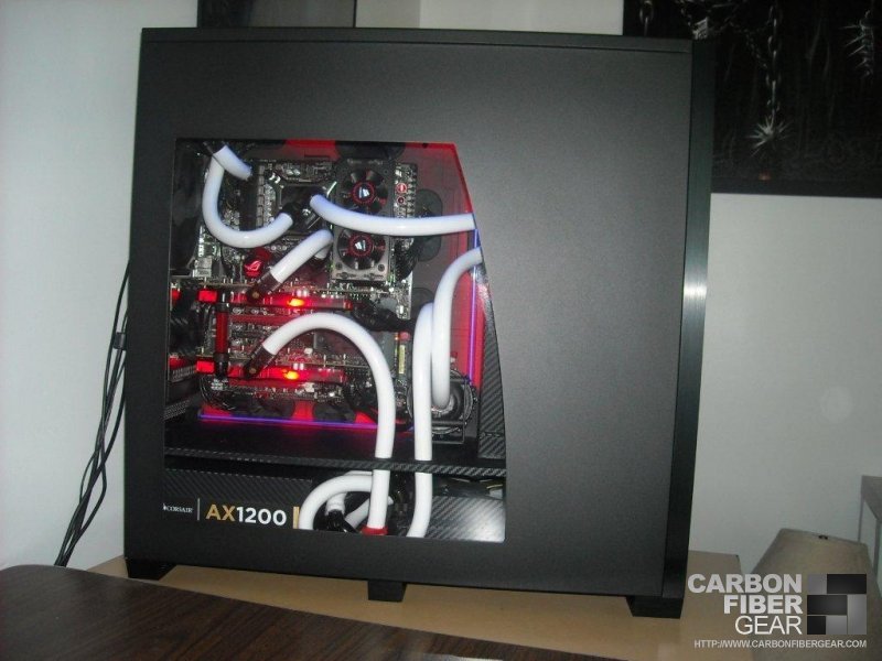 Carbon Fiber Vinyl Wrap Pc Case No Tax