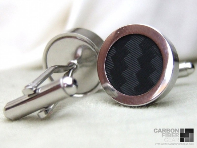 Cufflinks with carbon fiber DI-NOC