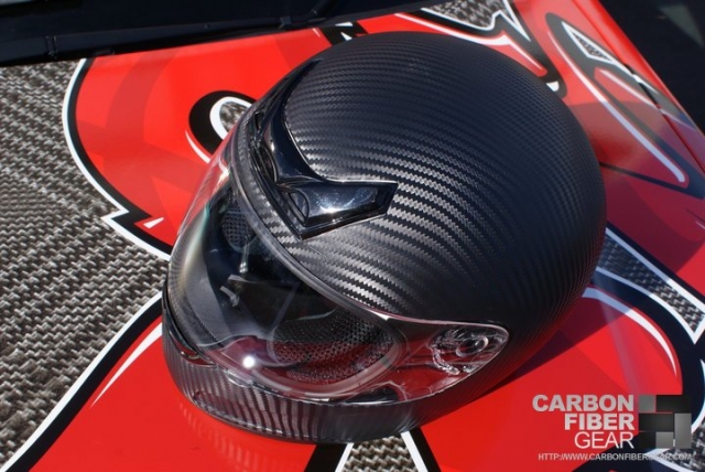 Shoei helmet wrapped in 3M carbon fiber DI-NOC vinyl